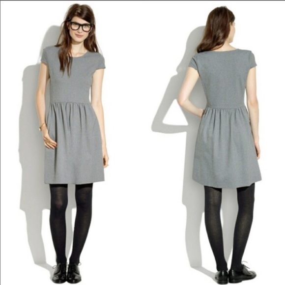 Madewell Ponte Screenplay Dress- Gray - Picture 2 of 9